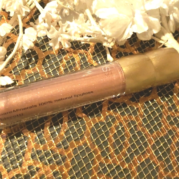 🌟🧚‍♀️BISCOTTI BareMinerals RARE 100% Natural Lip Gloss NWT/SEALED - Picture 2 of 4